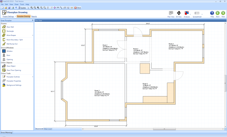 Heatcad Heat Loss Calculation Software